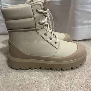 UGG Cream and Tan Winter Boots